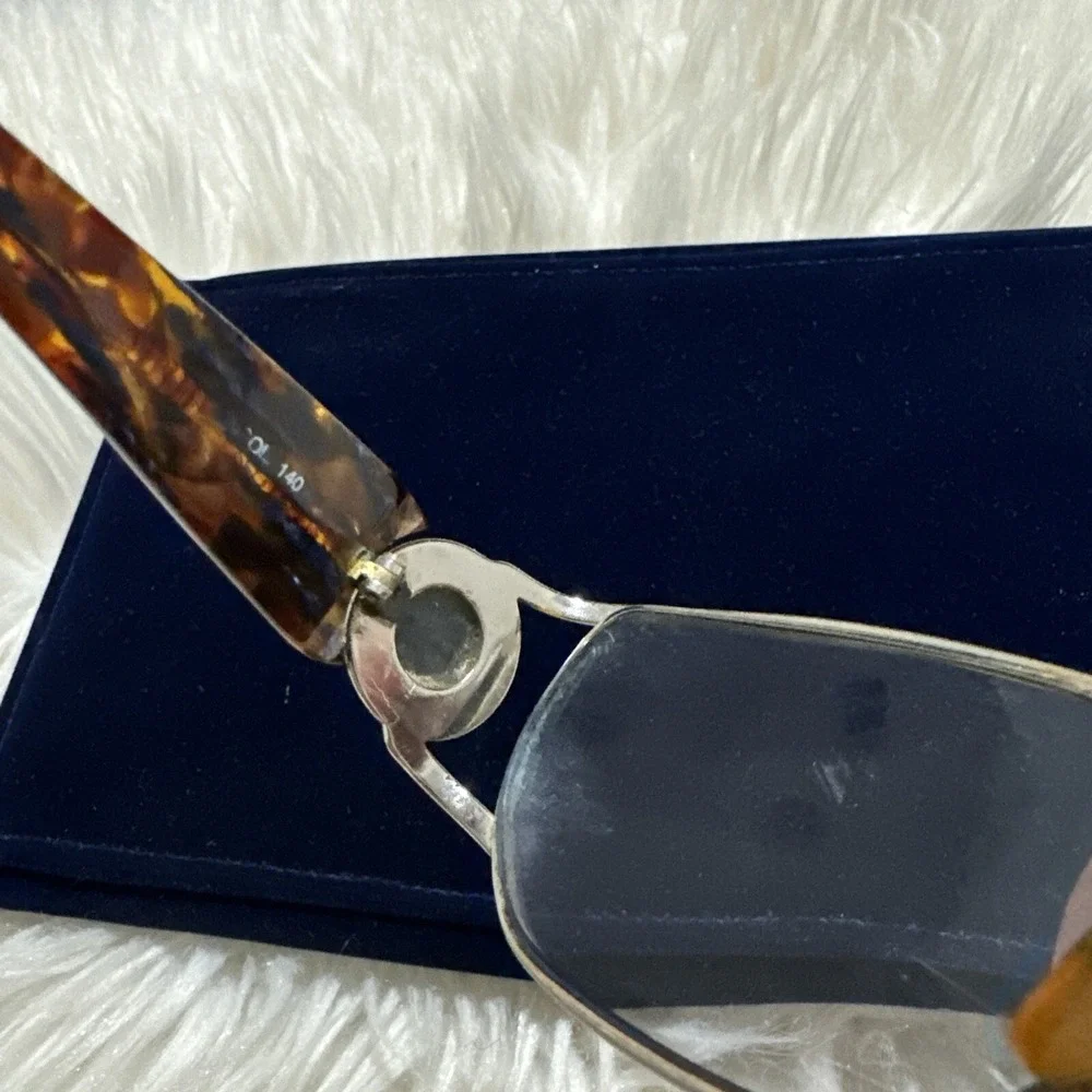 Vintage Fendi Oversized eyeglasses Frames only ornate Italy Metal Logo RARE